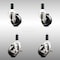 Service Caster 3 Inch 316SS Soft Rubber Swivel 1-1/8 Inch Expanding Stem Caster Brake SCC, 2PK SCC-SS316EX20S314-SRS-2-TLB-2-118 - alternate 1